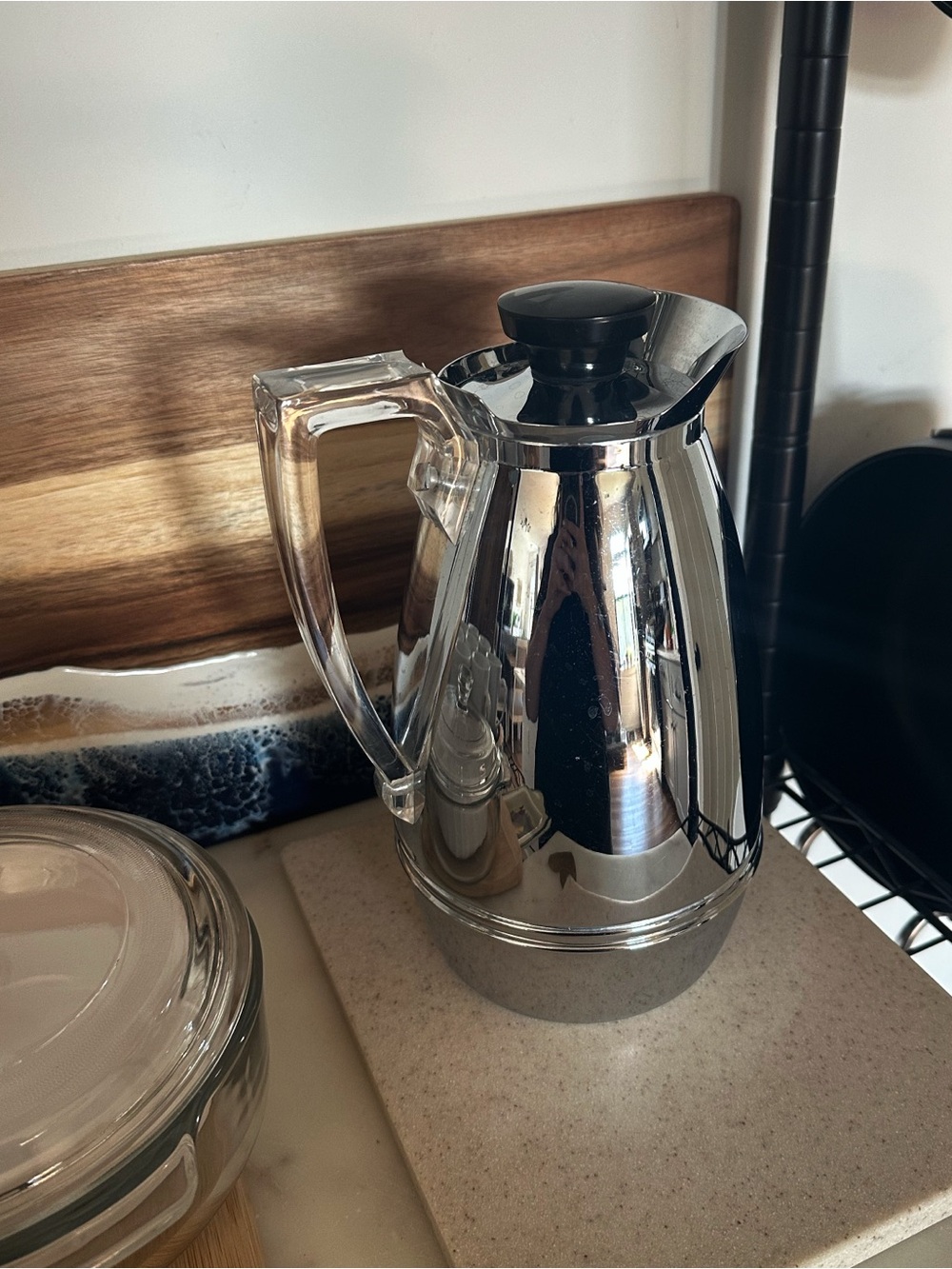 Vintage Glass Lined Coffee Carafe